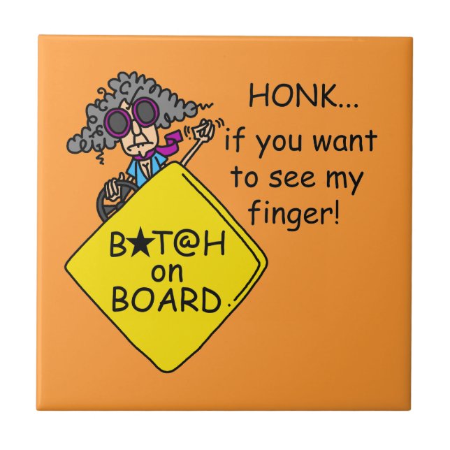 Road Rage Humour Tile (Front)