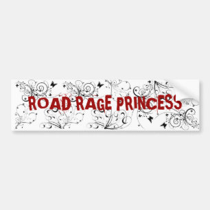 ROAD RAGE PRINCESS BUMPER STICKER