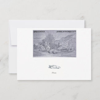 Road Rain Thank You Card