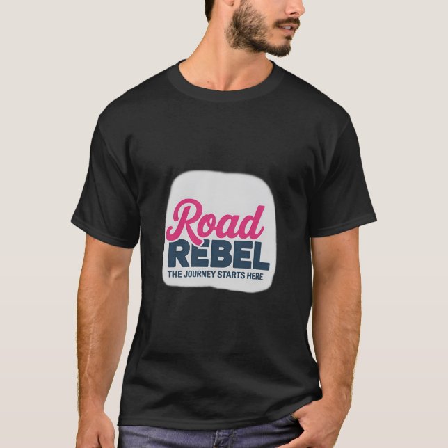 Road Rebel T-Shirt – Bold Biker Style for Men's  (Front)
