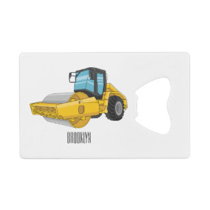 Road roller cartoon illustration