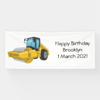 Road roller cartoon illustration