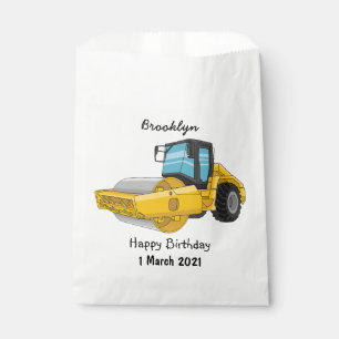 Road roller cartoon illustration favour bag
