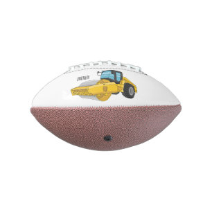 Road roller cartoon illustration football