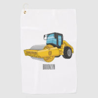 Road roller cartoon illustration