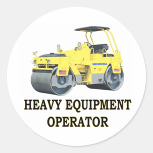 ROAD ROLLER CLASSIC ROUND STICKER