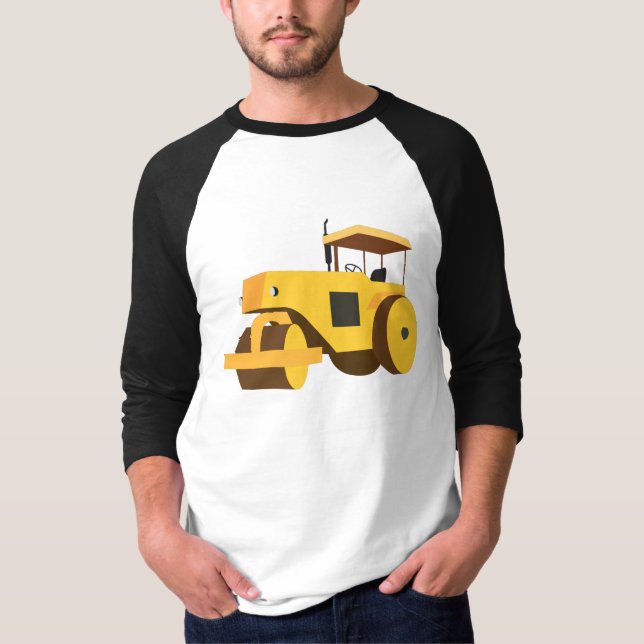 Road Roller Compactor Construction Truck T-Shirt (Front)