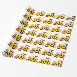 Road Roller Compactor Construction Truck Wrapping Paper