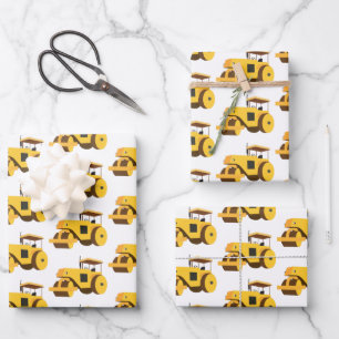 Road Roller Compactor Construction Truck Wrapping Paper Sheet