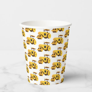 Road Roller Compactor Construction Trucks Paper Cups