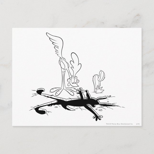 ROAD RUNNER™ and WILE E. COYOTE™ Shaped Hole Postcard (Front)