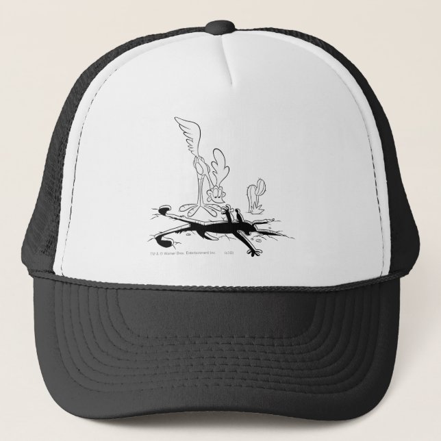 ROAD RUNNER™ and WILE E. COYOTE™ Shaped Hole Trucker Hat (Front)