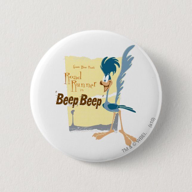 ROAD RUNNER™ BEEP BEEP!™ 6 CM ROUND BADGE (Front)