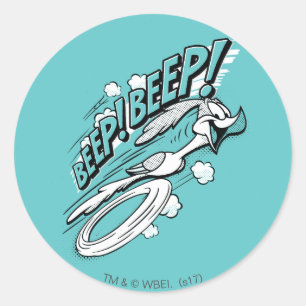 ROAD RUNNER™ BEEP BEEP!™ Halftone Classic Round Sticker