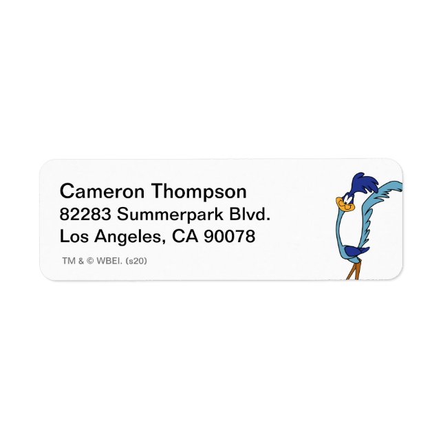 ROAD RUNNER™ Colour Return Address Label (Front)