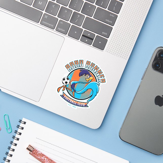 ROAD RUNNER™ Football Club Badge (Laptop w/ iPhone)