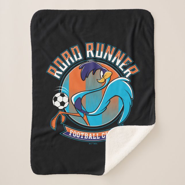 ROAD RUNNER™ Football Club Badge Sherpa Blanket (Front)