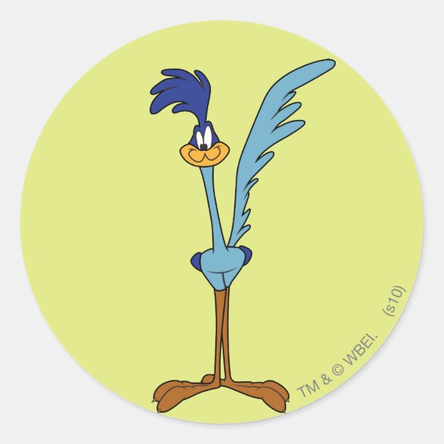ROAD RUNNER™ in Colour Classic Round Sticker (Front)