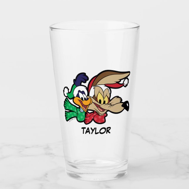 ROAD RUNNER™ & Wile E. Coyote "Team Naughty" Glass (Front)