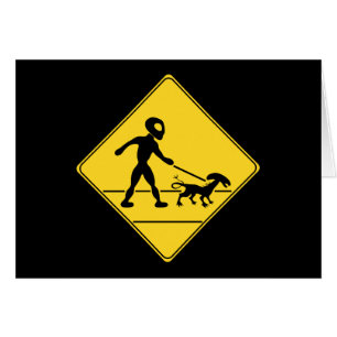 Road Sign- Alien Crossing