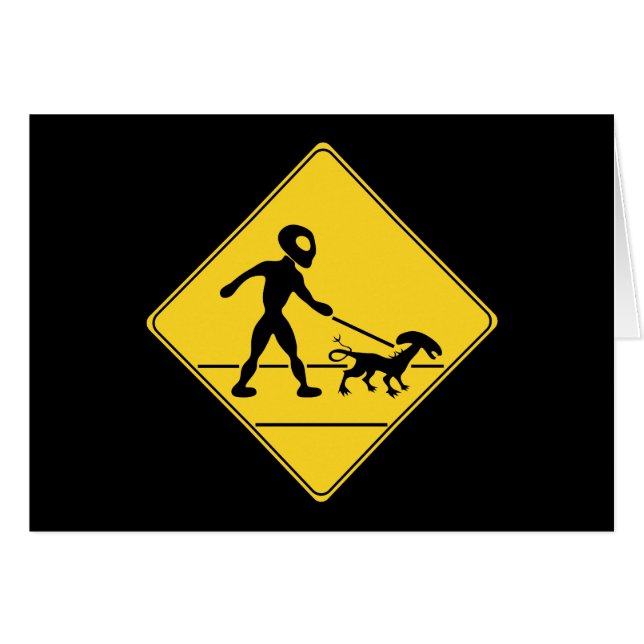 Road Sign- Alien Crossing (Front Horizontal)