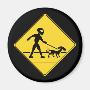 Road Sign- Alien Crossing Magnet