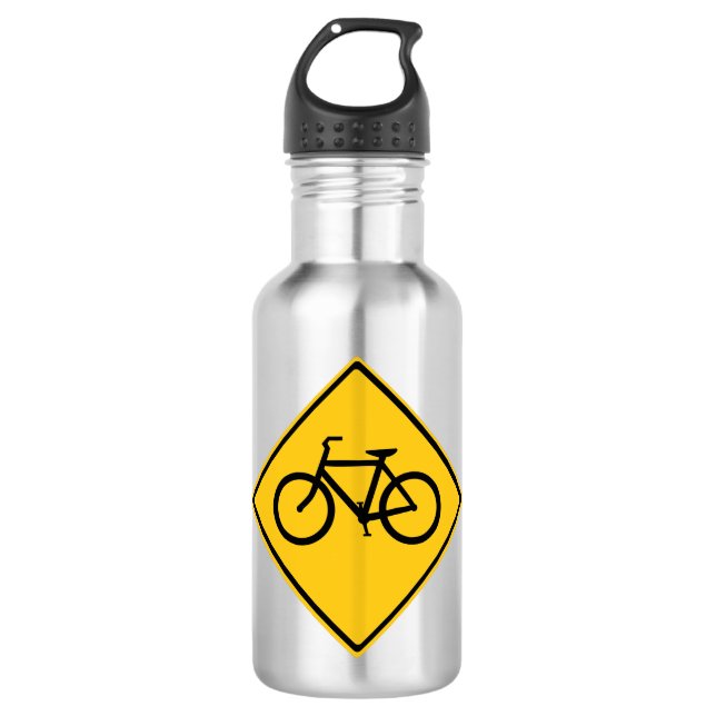 Road Sign Bicycle 710 Ml Water Bottle (Front)