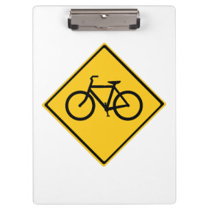 Road Sign Bicycle Clipboard