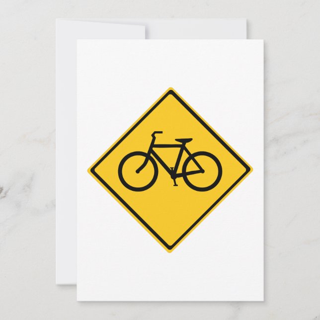 Road Sign Bicycle Invitation (Front)
