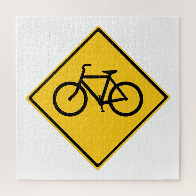 Road Sign Bicycle Jigsaw Puzzle (Vertical)