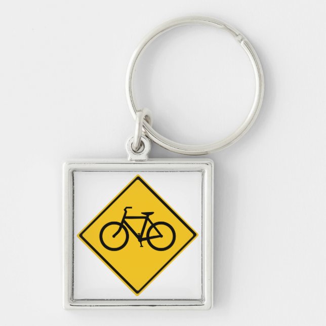 Road Sign Bicycle Key Ring (Front)