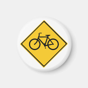 Road Sign Bicycle Magnet