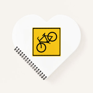Road Sign Bicycle Notebook