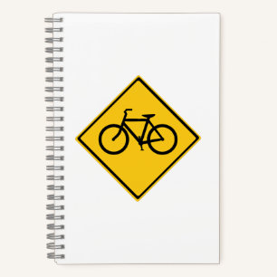 Road Sign Bicycle Notebook