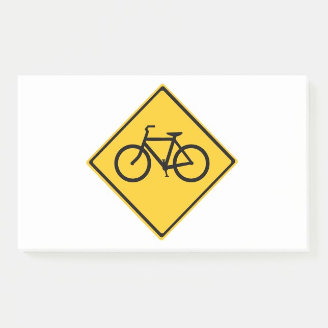 Road Sign Bicycle Post-it Notes (Front)