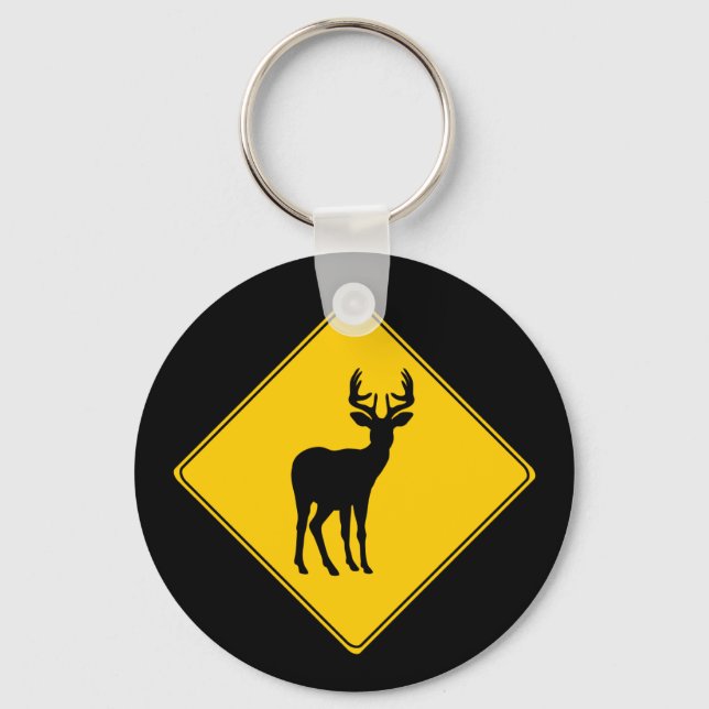 Road Sign- Deer Keychain (Front)