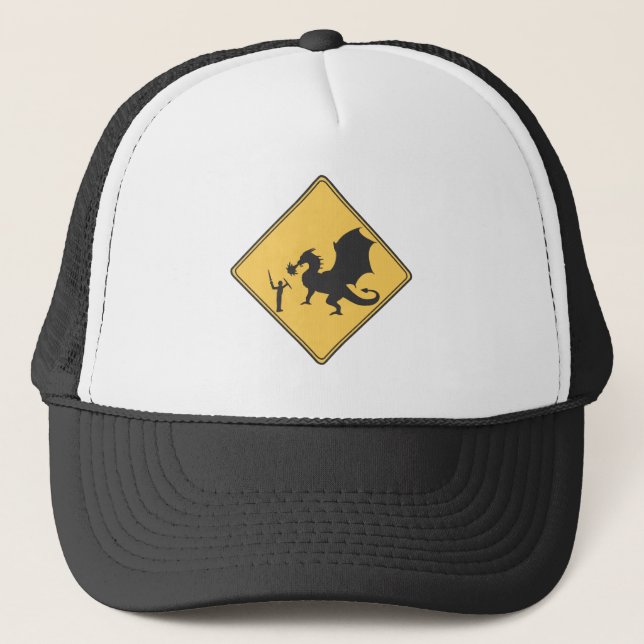 Road Sign- Knight & Dragon Hat (Front)