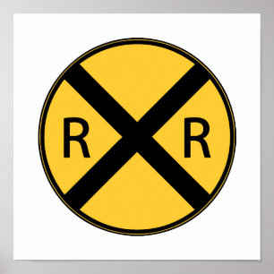 Road Sign Railroad Crossing