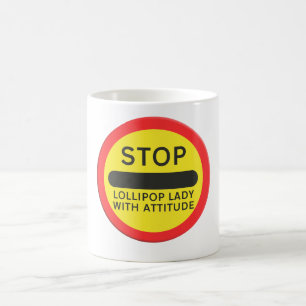 Road sign school childrens crossing Lollipop lady  Coffee Mug