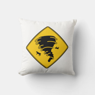 Road Sign- Tornado Cushion