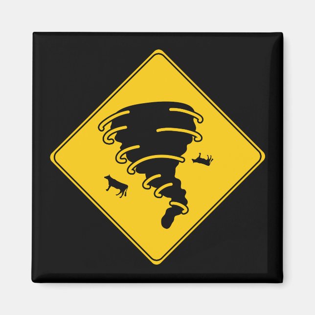 Road Sign- Tornado Magnet (Front)
