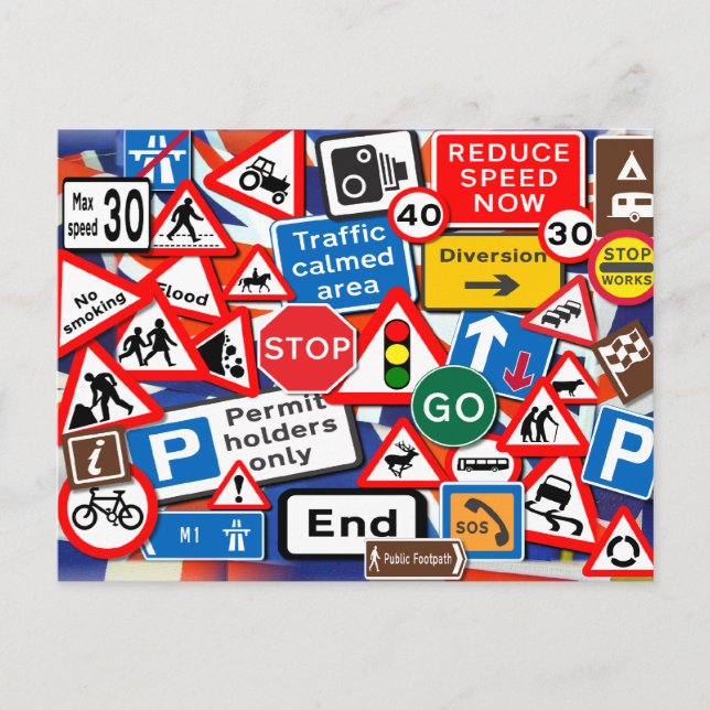 Road Signs Postcard (Front)