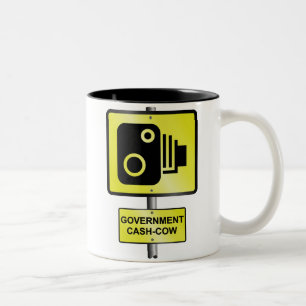 Road speed camera Two-Tone coffee mug