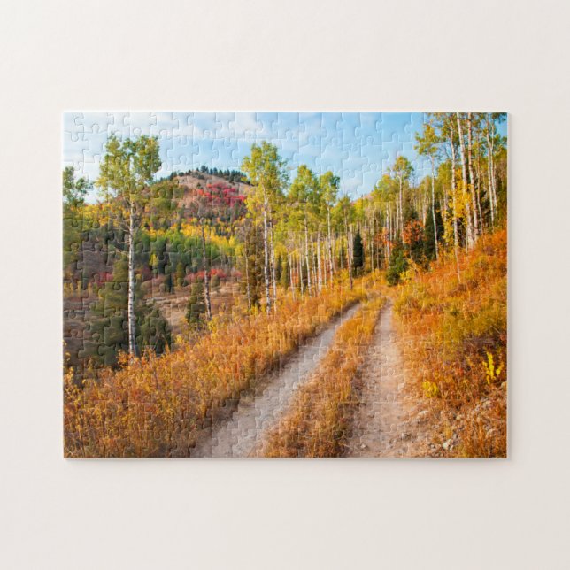 Road Through Autumn Colours Jigsaw Puzzle (Horizontal)