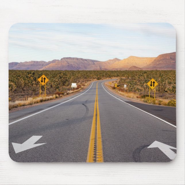 Road Through Joshua Tree National Park Mouse Pad (Front)