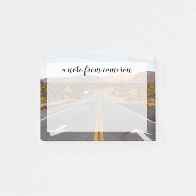 Road Through Joshua Tree National Park Post-it Notes (Front)