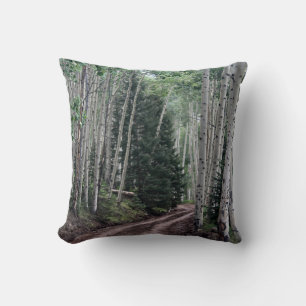Road Through The Birch Cushion