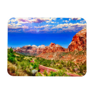 Road Through Zion National Park Magnet