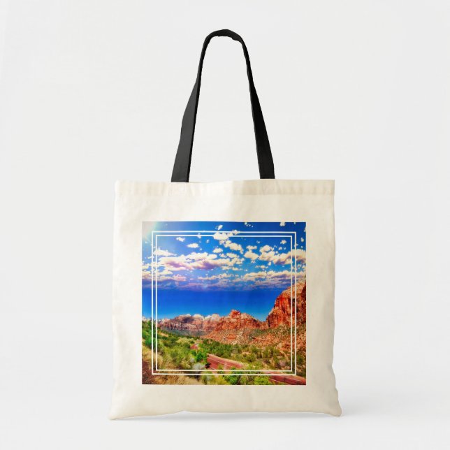 Road Through Zion National Park Tote Bag (Front)