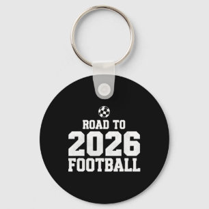 Road To 2026 Footll Funny Soccer Fan Key Ring